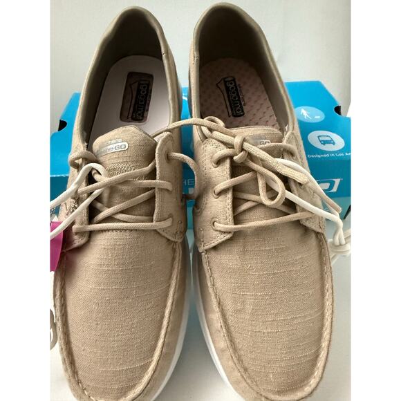 Skechers Performance Women's 11 Goga Mat Resalyte Taupe Mist Shoe On the Go - Picture 11 of 12